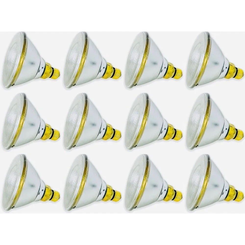 Set Of 12 GE Spotlight Medium Base Light Bulb Indoor Outdoor, PAR38, 150W, 120V
